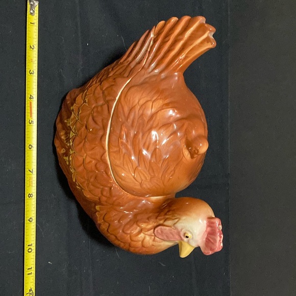 Vintage 1950's Fapco Hen & Chick Chicken Ceramic Cookie Jar USA Art Pottery - Picture 11 of 12